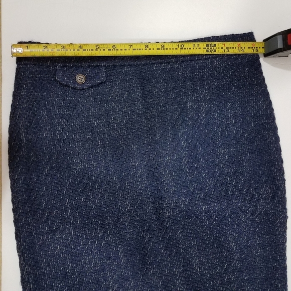 J Crew The Pencil Skirt 4 Wool Navy - Picture 12 of 14